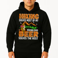 Funny Hiking Beer Solves Problems Hoodie