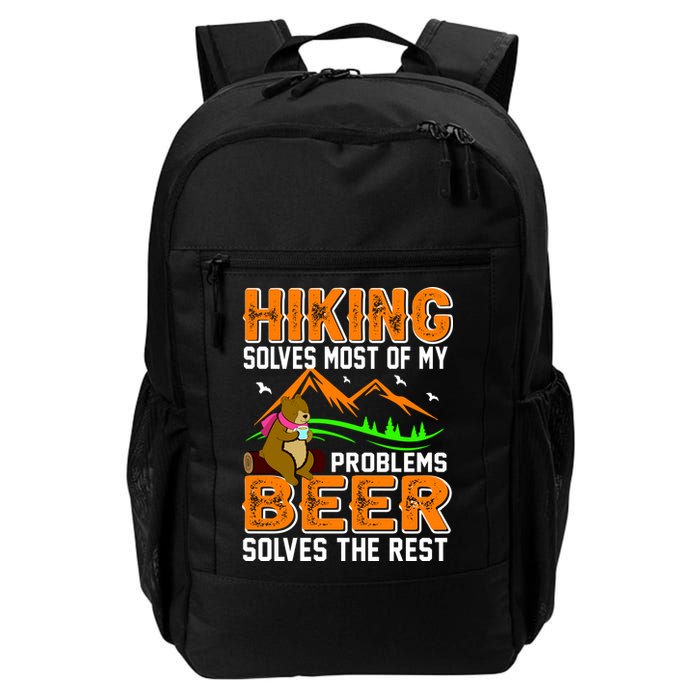 Funny Hiking Beer Solves Problems Backpack