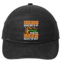 Funny Hiking Beer Solves Problems 7-Panel Snapback Hat