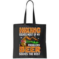 Funny Hiking Beer Solves Problems Bag