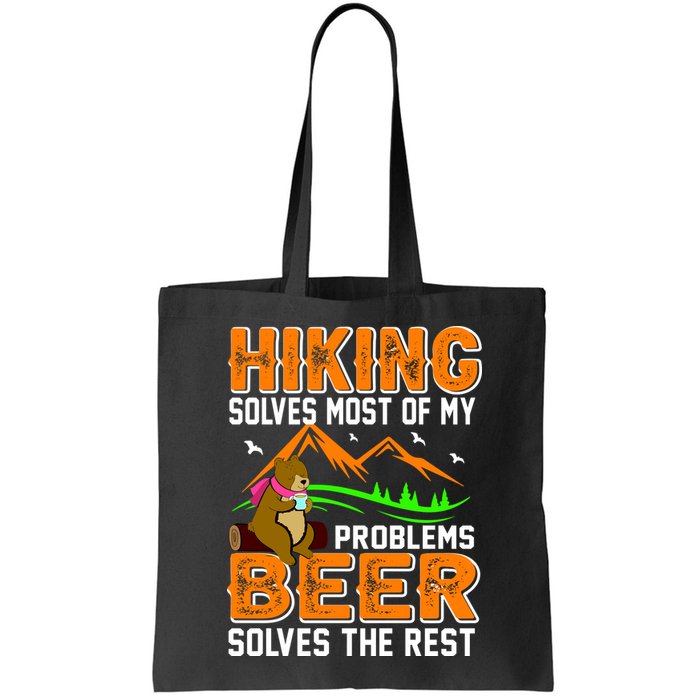 Funny Hiking Beer Solves Problems Bag