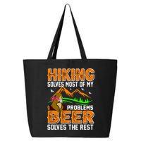 Funny Hiking Beer Solves Problems 25L Jumbo Tote