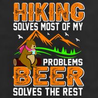 Funny Hiking Beer Solves Problems 25L Jumbo Tote