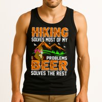 Funny Hiking Beer Solves Problems Tank Top
