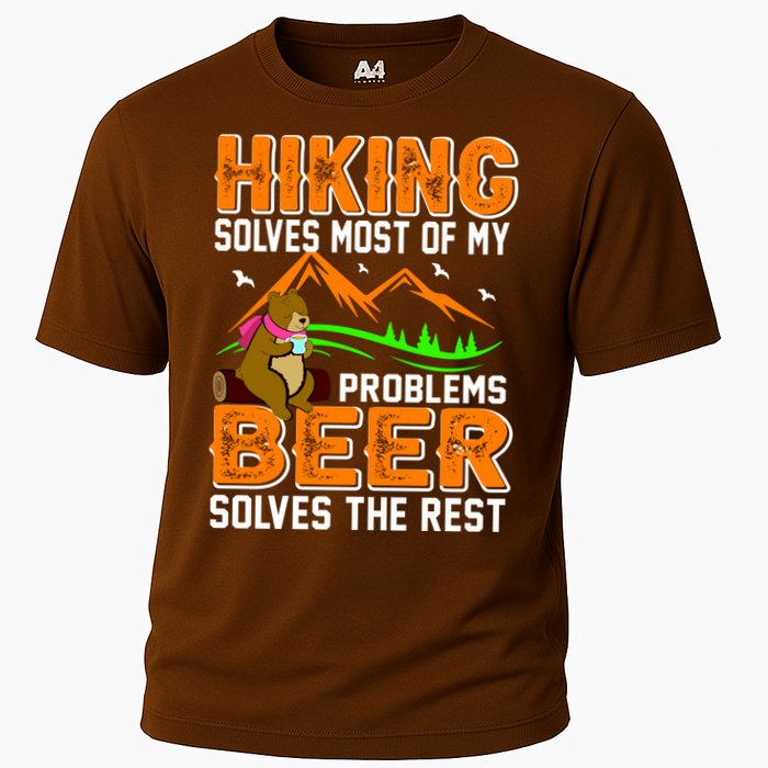 Funny Hiking Beer Solves Problems Performance Shirt