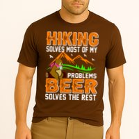 Funny Hiking Beer Solves Problems Performance Shirt