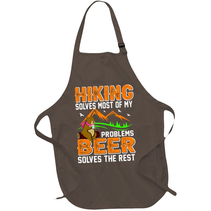 Funny Hiking Beer Solves Problems Apron