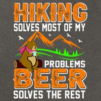 Funny Hiking Beer Solves Problems Cotton Canvas Backpack