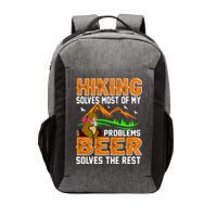 Funny Hiking Beer Solves Problems Vector Backpack
