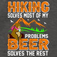 Funny Hiking Beer Solves Problems Vector Backpack