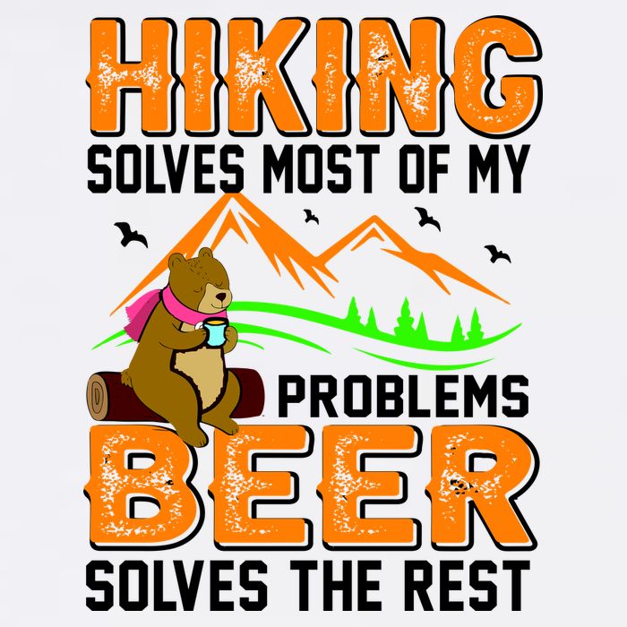 Funny Hiking Beer Solves Problems Garment-Dyed Sweatshirt