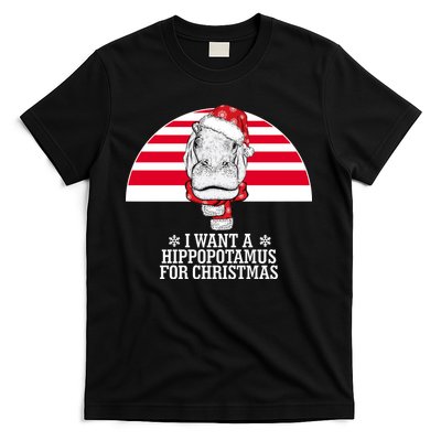 Funny Hippo I Want A Hippopotamus For Christmas T-Shirt