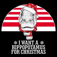 Funny Hippo I Want A Hippopotamus For Christmas Sustainable Bucket Hat