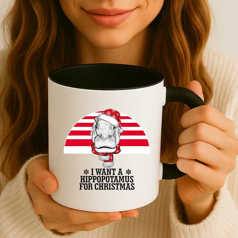 Funny Hippo I Want A Hippopotamus For Christmas Mug