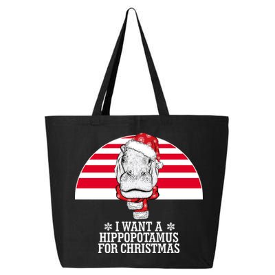 Funny Hippo I Want A Hippopotamus For Christmas 25L Jumbo Tote