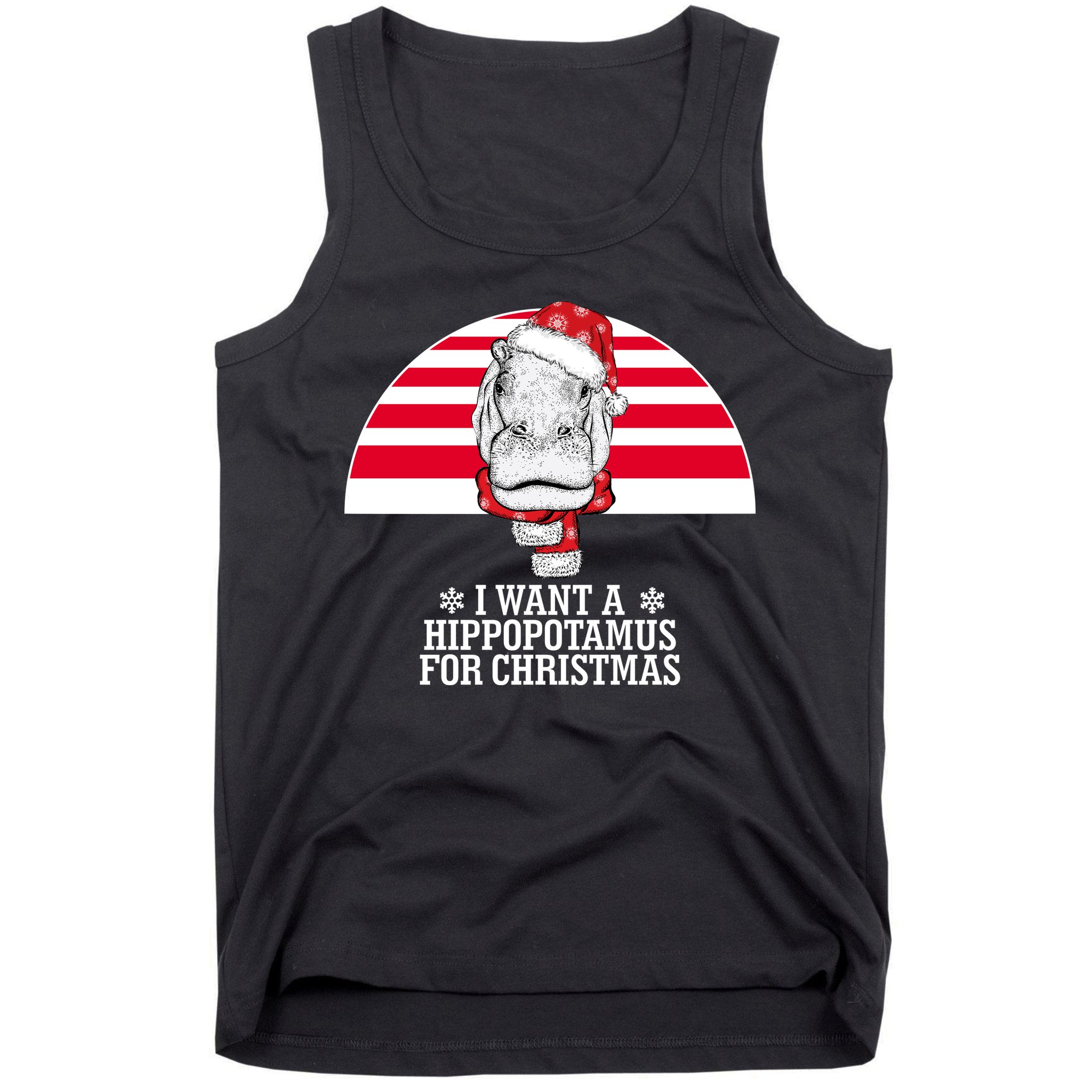 Funny Hippo I Want A Hippopotamus For Christmas Tank Top