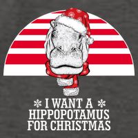 Funny Hippo I Want A Hippopotamus For Christmas Vector Backpack