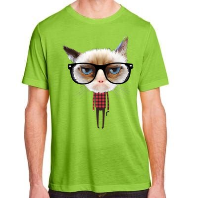 Funny Hipster Cat Adult ChromaSoft Performance T-Shirt