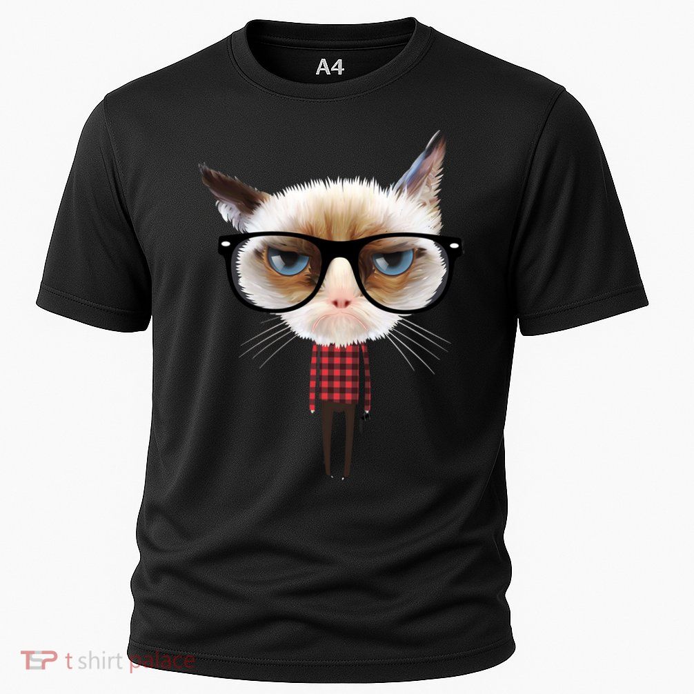 Funny Hipster Cat Performance Shirt
