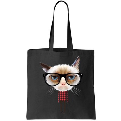 Funny Hipster Cat Bag