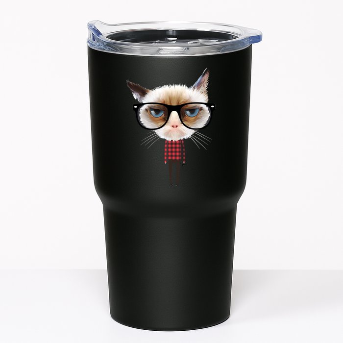 Funny Hipster Cat Tumbler