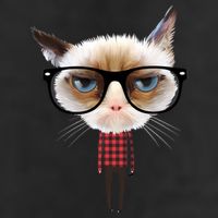 Funny Hipster Cat Tumbler