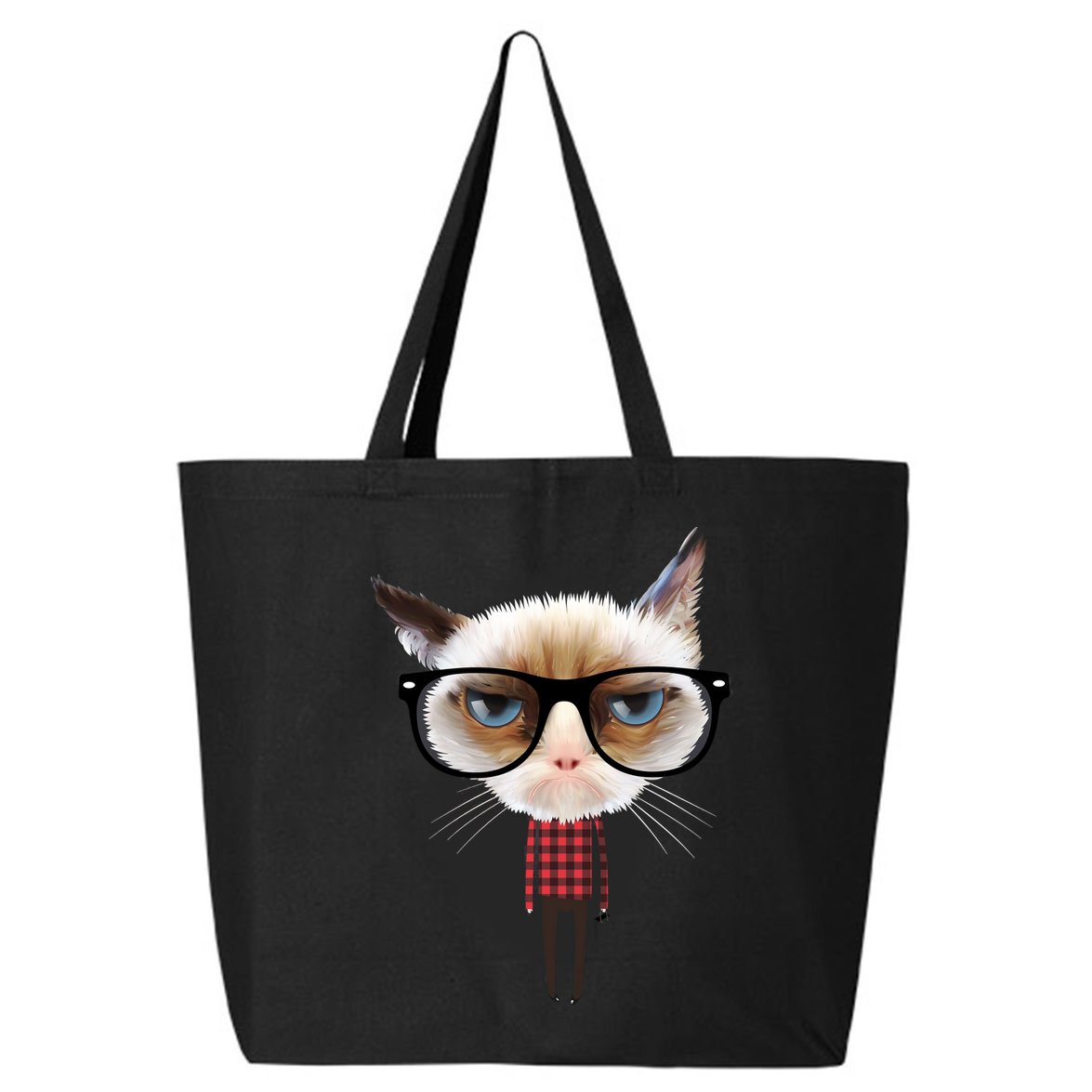 Funny Hipster Cat 25L Jumbo Tote