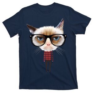 Funny Hipster Cat T-Shirt