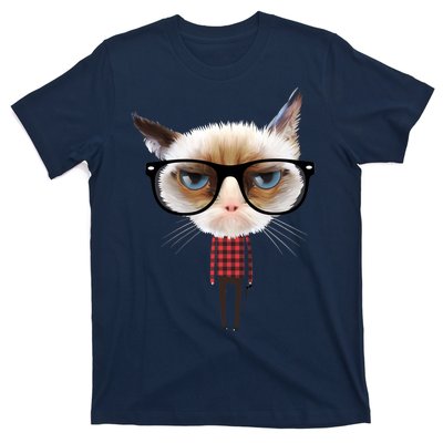 Funny Hipster Cat T-Shirt