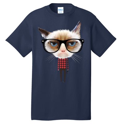 Funny Hipster Cat Tall T-Shirt