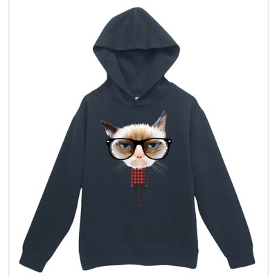 Funny Hipster Cat Urban Pullover Hoodie