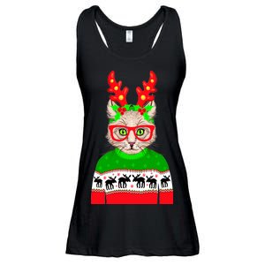 Funny Hipster Christmas Party Cat Ladies Essential Flowy Tank