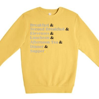 Funny Hobbit Meals Premium Crewneck Sweatshirt