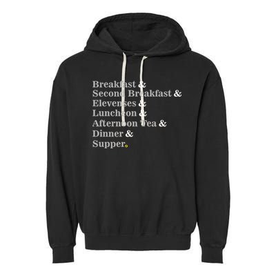 Funny Hobbit Meals Garment-Dyed Fleece Hoodie