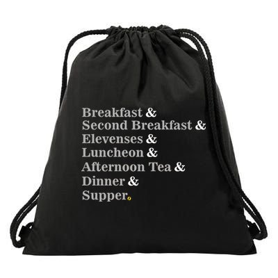 Funny Hobbit Meals Drawstring Bag