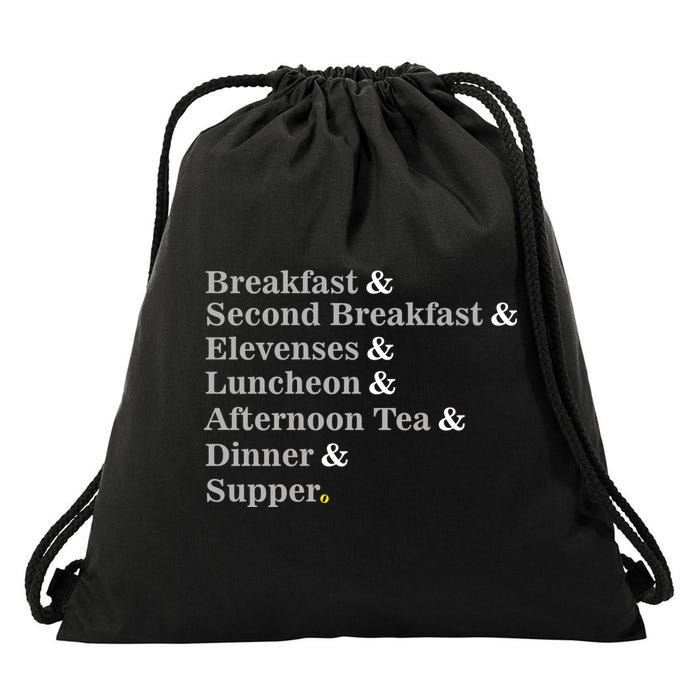 Funny Hobbit Meals Drawstring Bag