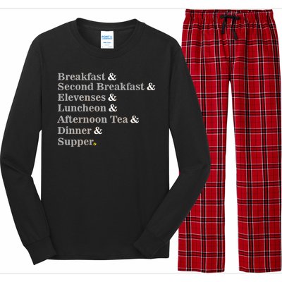 Funny Hobbit Meals Long Sleeve Pajama Set