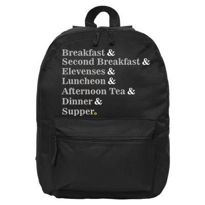 Funny Hobbit Meals 16 in Basic Backpack