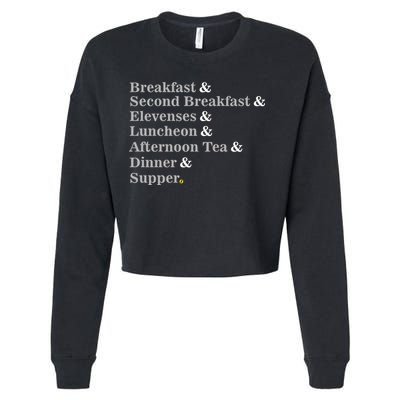 Funny Hobbit Meals Cropped Pullover Crew