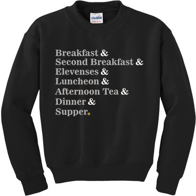 Funny Hobbit Meals Kids Sweatshirt