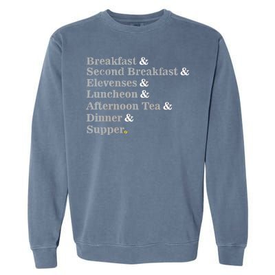 Funny Hobbit Meals Garment-Dyed Sweatshirt