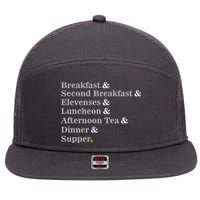 Funny Hobbit Meals 7 Panel Mesh Trucker Snapback Hat