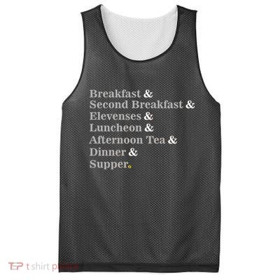 Funny Hobbit Meals Mesh Reversible Basketball Jersey Tank