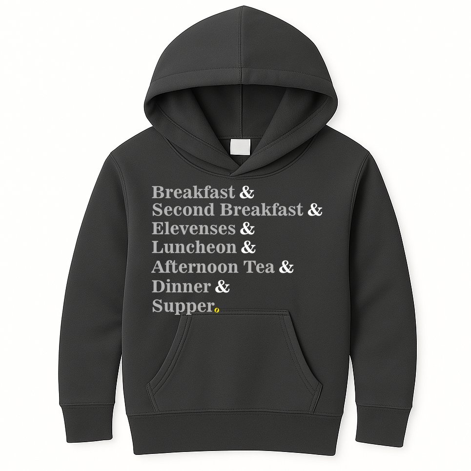 Funny Hobbit Meals Kids Hoodie