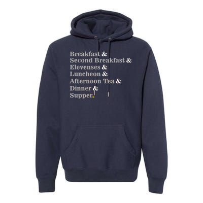 Funny Hobbit Meals Premium Hoodie