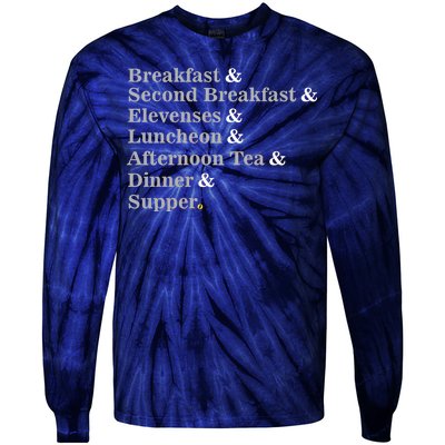 Funny Hobbit Meals Tie-Dye Long Sleeve Shirt