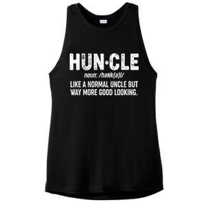 Funny HUNCLE Definition Ladies PosiCharge Tri-Blend Wicking Tank