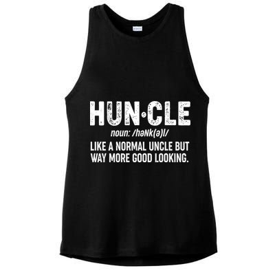 Funny HUNCLE Definition Ladies PosiCharge Tri-Blend Wicking Tank