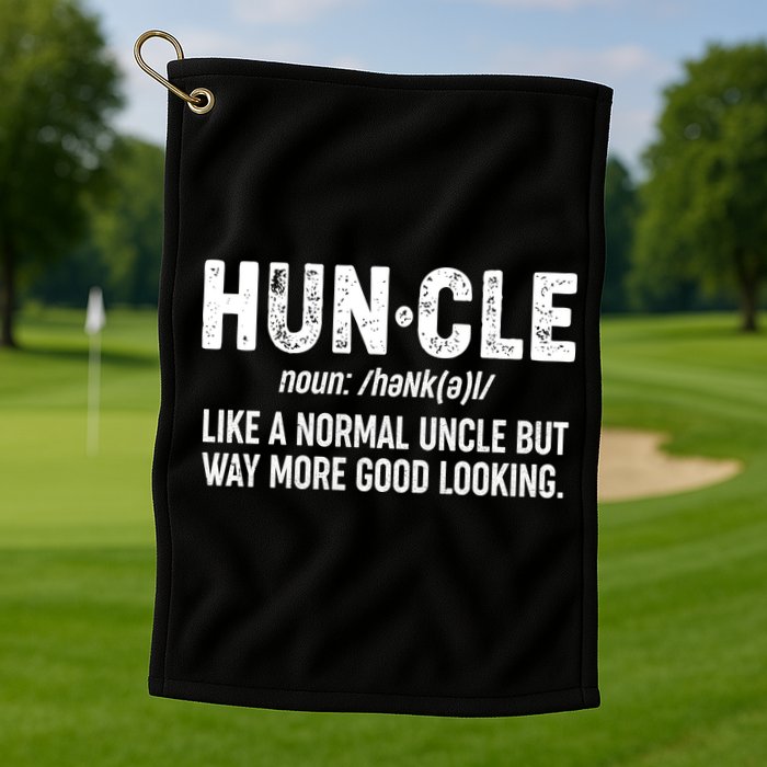 Funny HUNCLE Definition Golf Towel