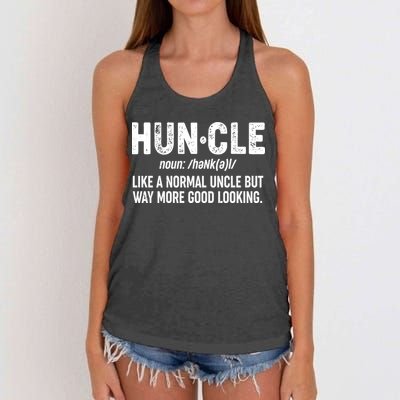 Funny HUNCLE Definition Women's Knotted Racerback Tank